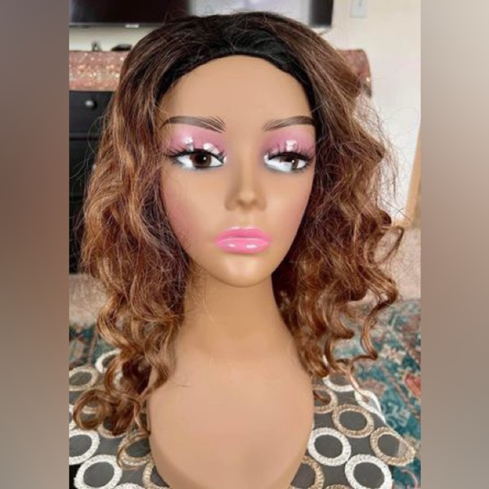 Half & pony tail wig synthetic hair
